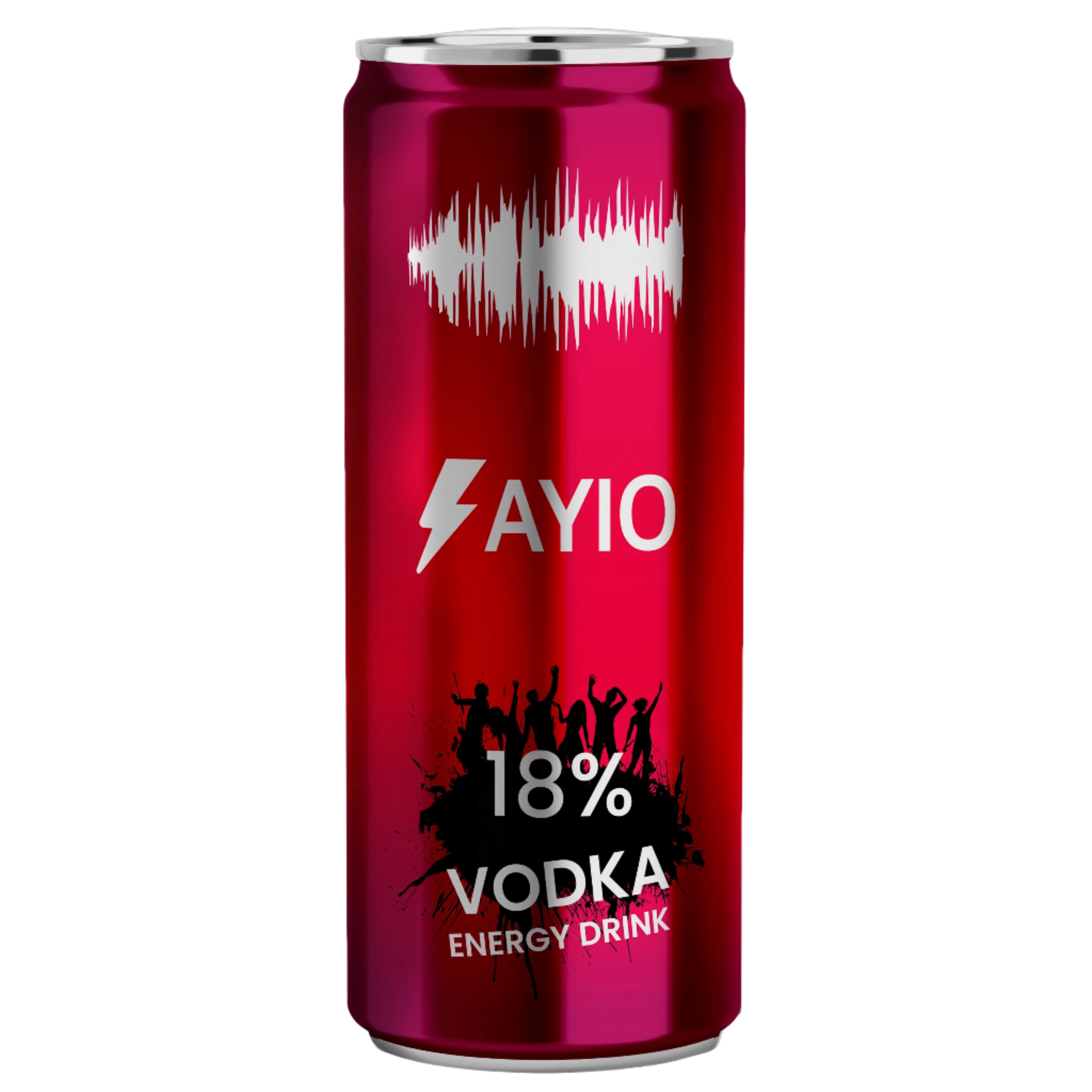 Ayio Midnight Vodka Energy 18% 24x33cl
